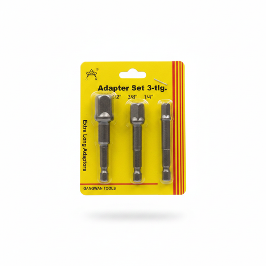 Set Adaptorash Flex 3 copë Extra Long - 1/4" + 3/8" + 1/2" Swivel për Shurubqëse