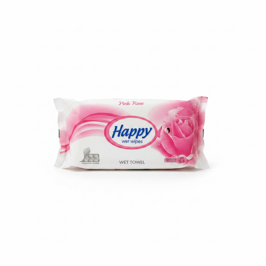 Happy Wet Wipes Pink Rose