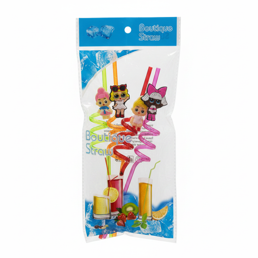 Boutique Straw Kashte Dekorative me Personazhe 4 cope