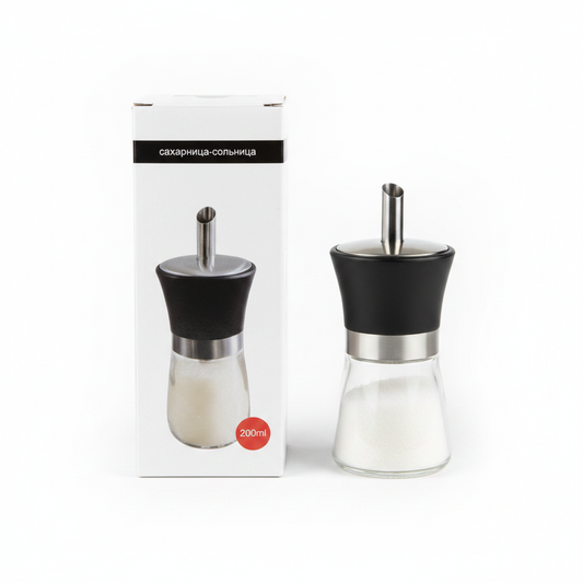 Shaker Kripë dhe Sheqer me Tub Çeliku 200ml