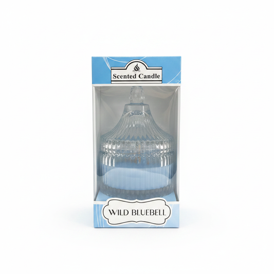Qiri Aromatik "Wild Bluebell" në Xham Kristal me Kapak