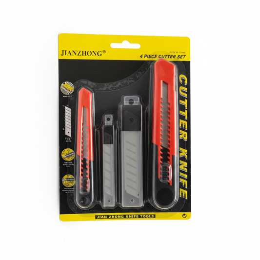 Set Prerje Cutter Knife 4 cope JIANZHONG Auto-Lock