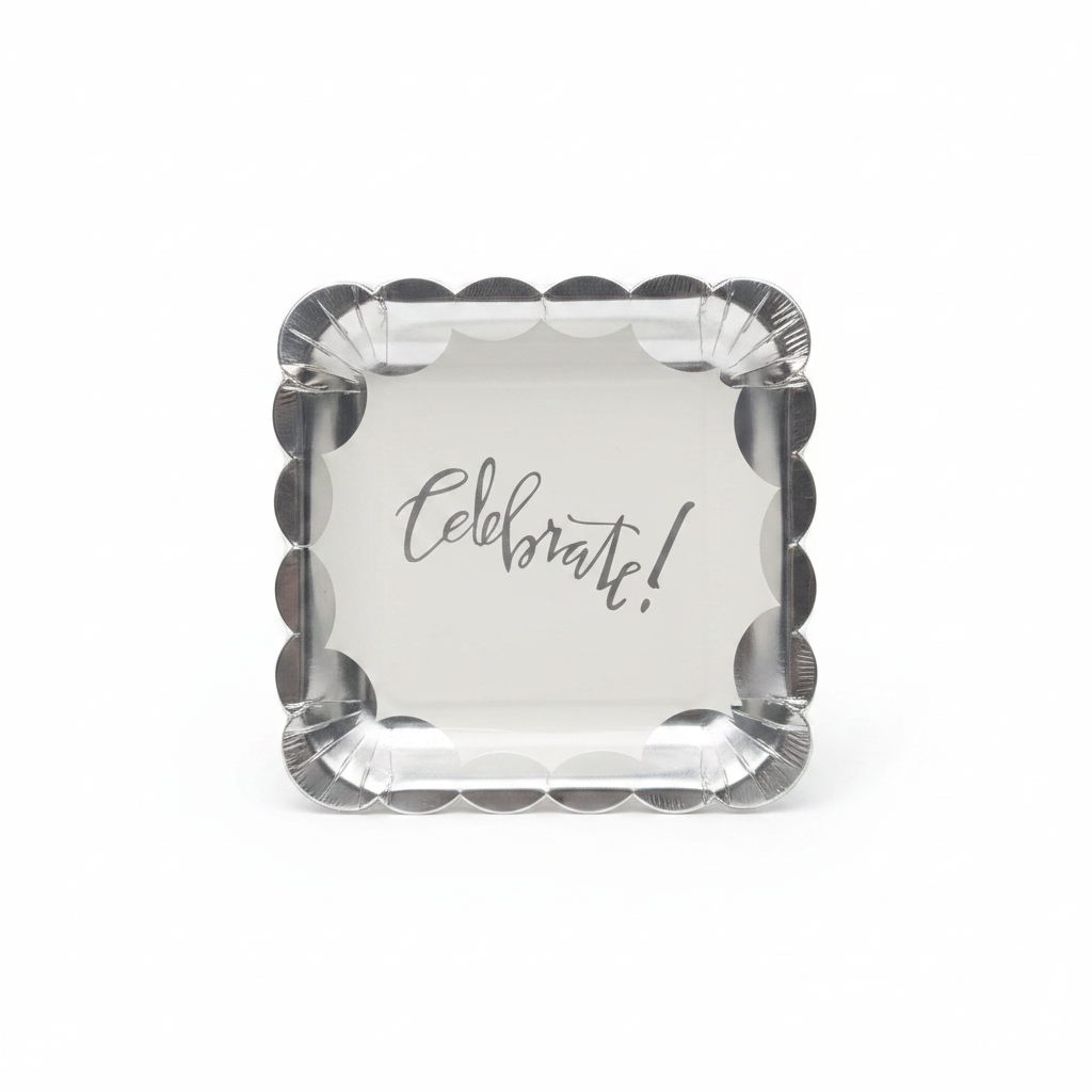 Pjate Letre Feste "Celebrate!" - Silver 10 PCS
