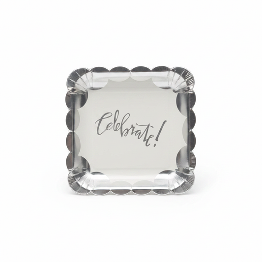 Pjate Letre Feste "Celebrate!" - Silver 10 PCS