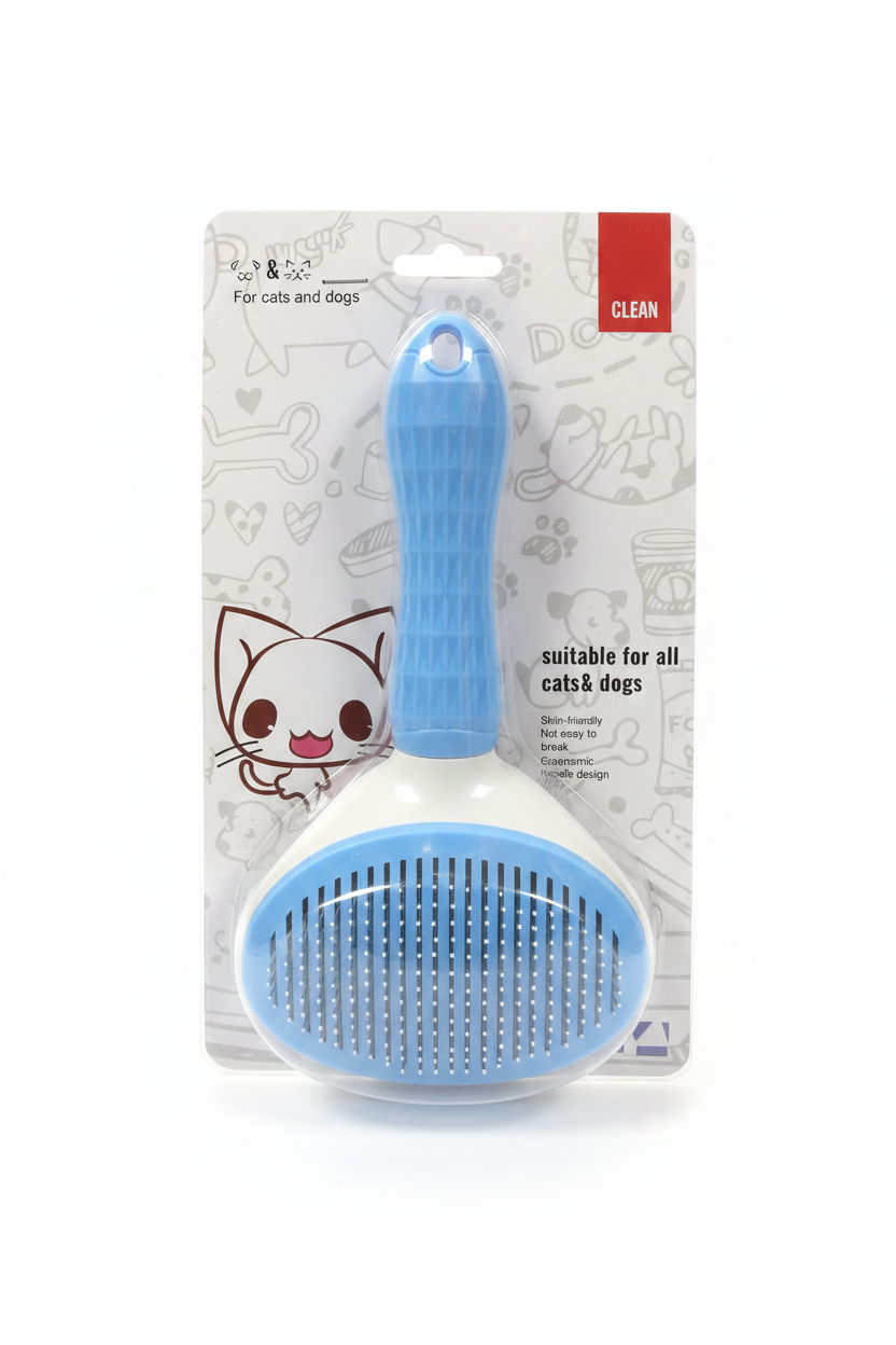Krehër Grooming për Qen dhe Mace Furçë Ergonomike