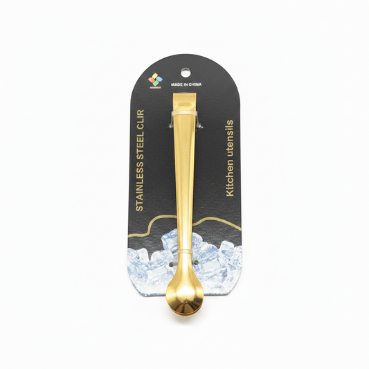 Kapëse Akulli Çelik Inox e Artë — Ice Tong