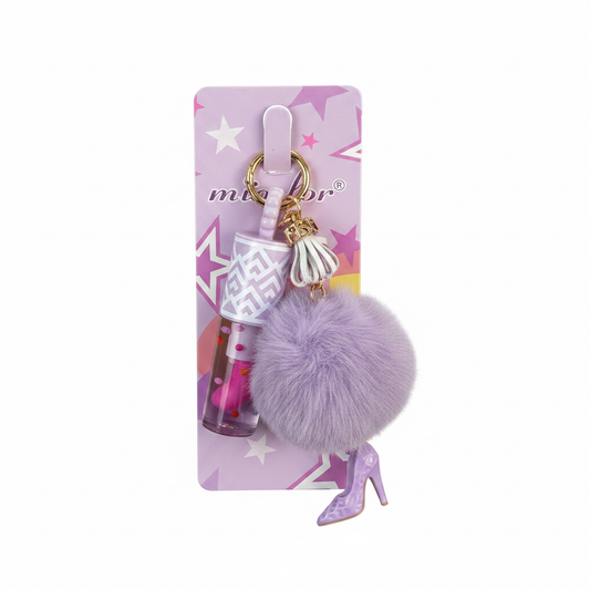 Varëse Lip Gloss Starbucks Style Pompom Vjollcë