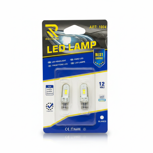 Llamba LED T10 12V 6500K COB - Set 2 cope