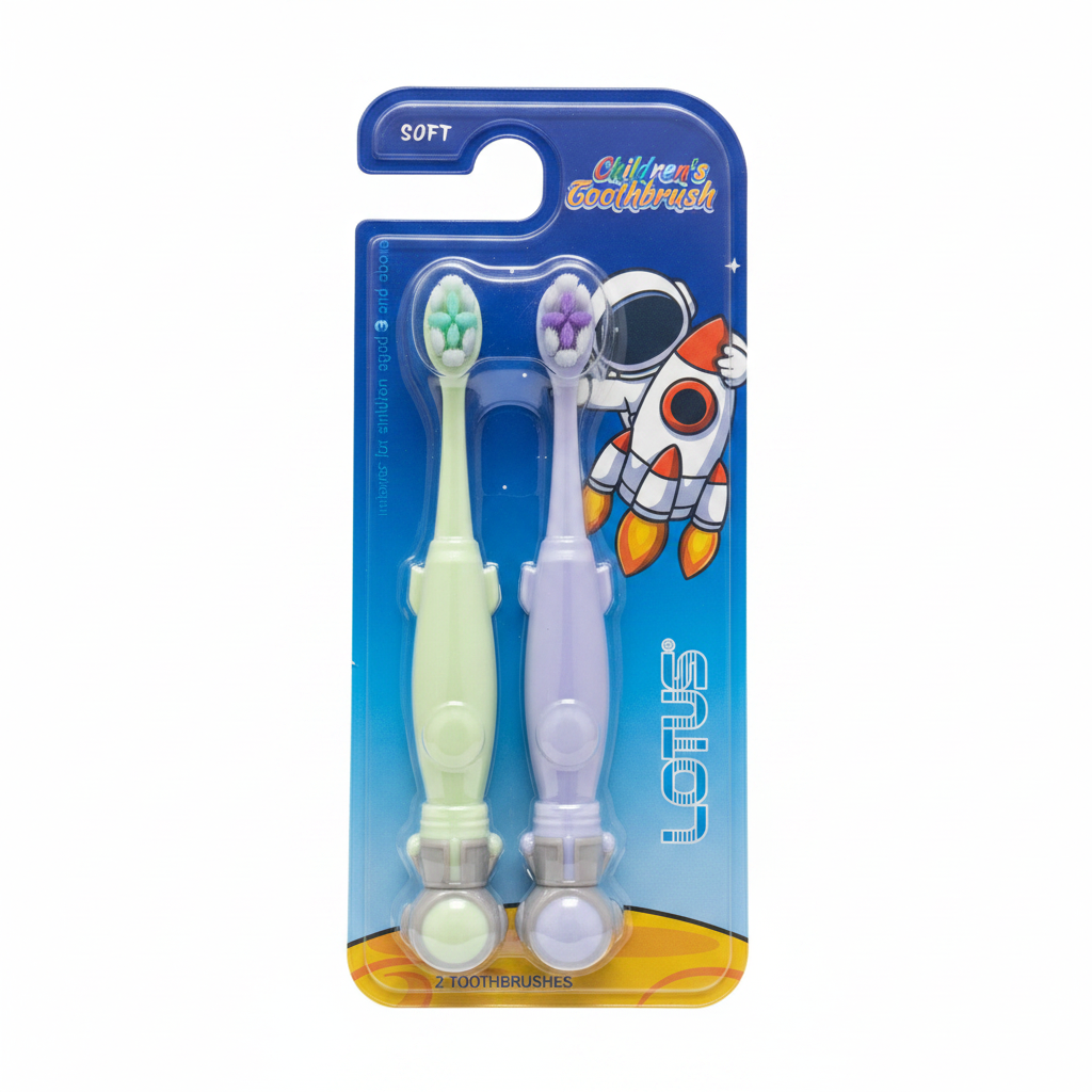 Set Furçë Dhëmbësh për Fëmijë Soft - 2 copë Astronaut