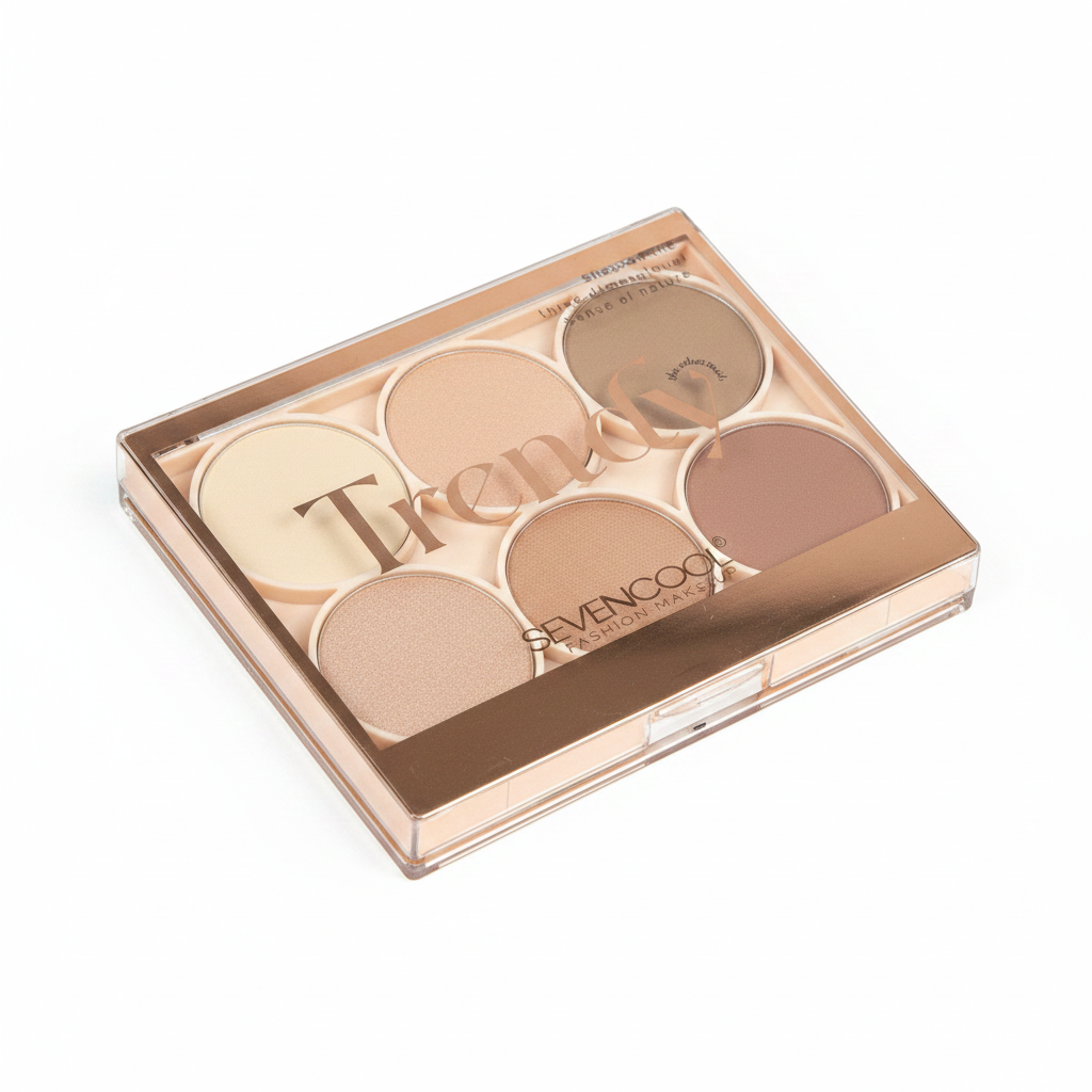 Trendy 6 Colors Highlighter Palette - Three Dimensional