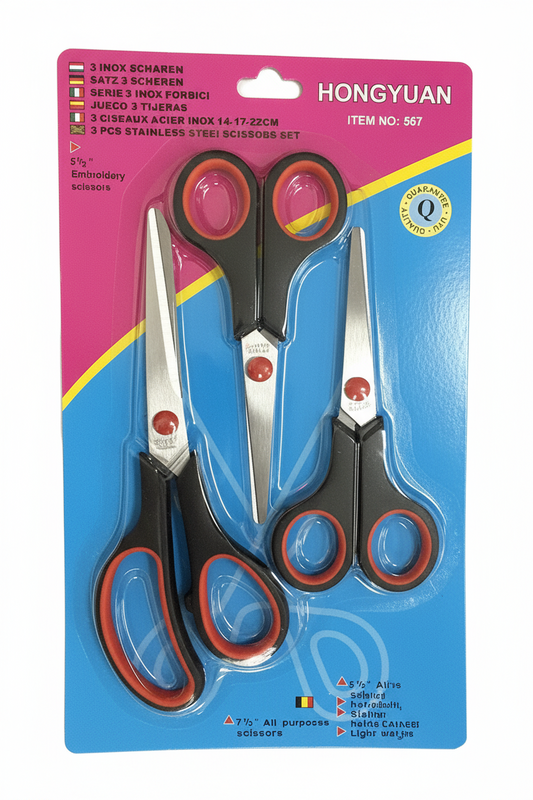 Set Gërshërësh Inox 3 Copë