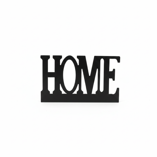 Dekor Metalik “HOME” për Shtpë — Mbajtese Pallome