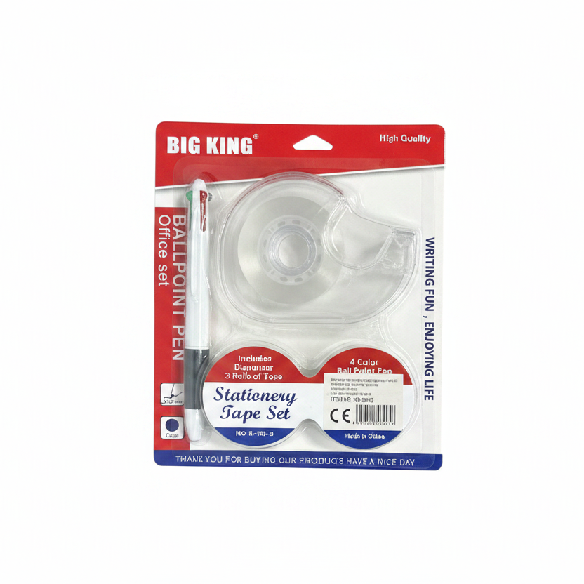 Set Zyre Tape Dispenser + Stilolaps 4 Ngjyra