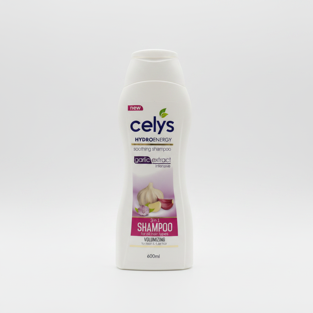 Celys HydroEnergy Shampoo 3in1 Garlic Extract Volumizing 600ml