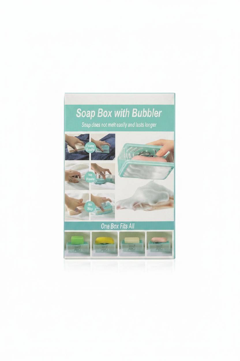 Kuti Sapuni me Shkumëzues Soap Box with Bubbler