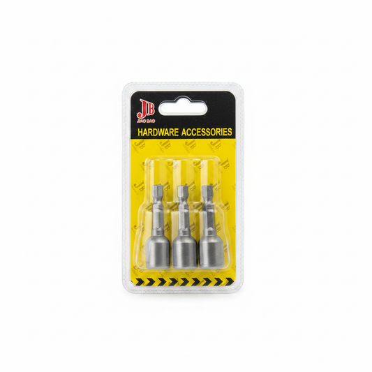 Set Kapëse Dadosh 3 copë - Nut Driver Bits Magnetike Hex 10mm x 42mm