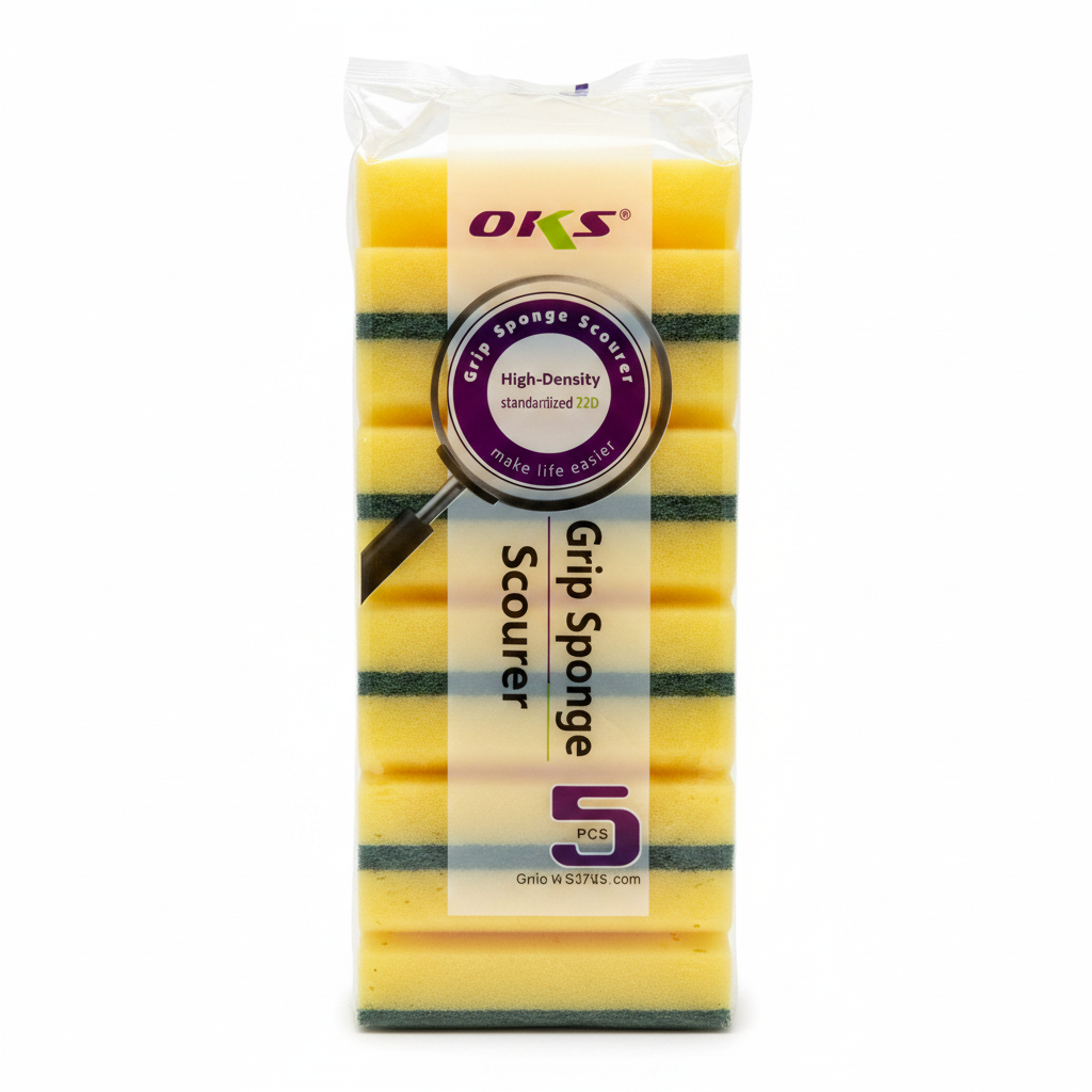 OKS Grip Sponge Scourer 5 copë