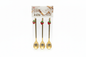 Set Lugë Çelik Inox me Varëse Luleshtrydhe 3 copë - Ar
