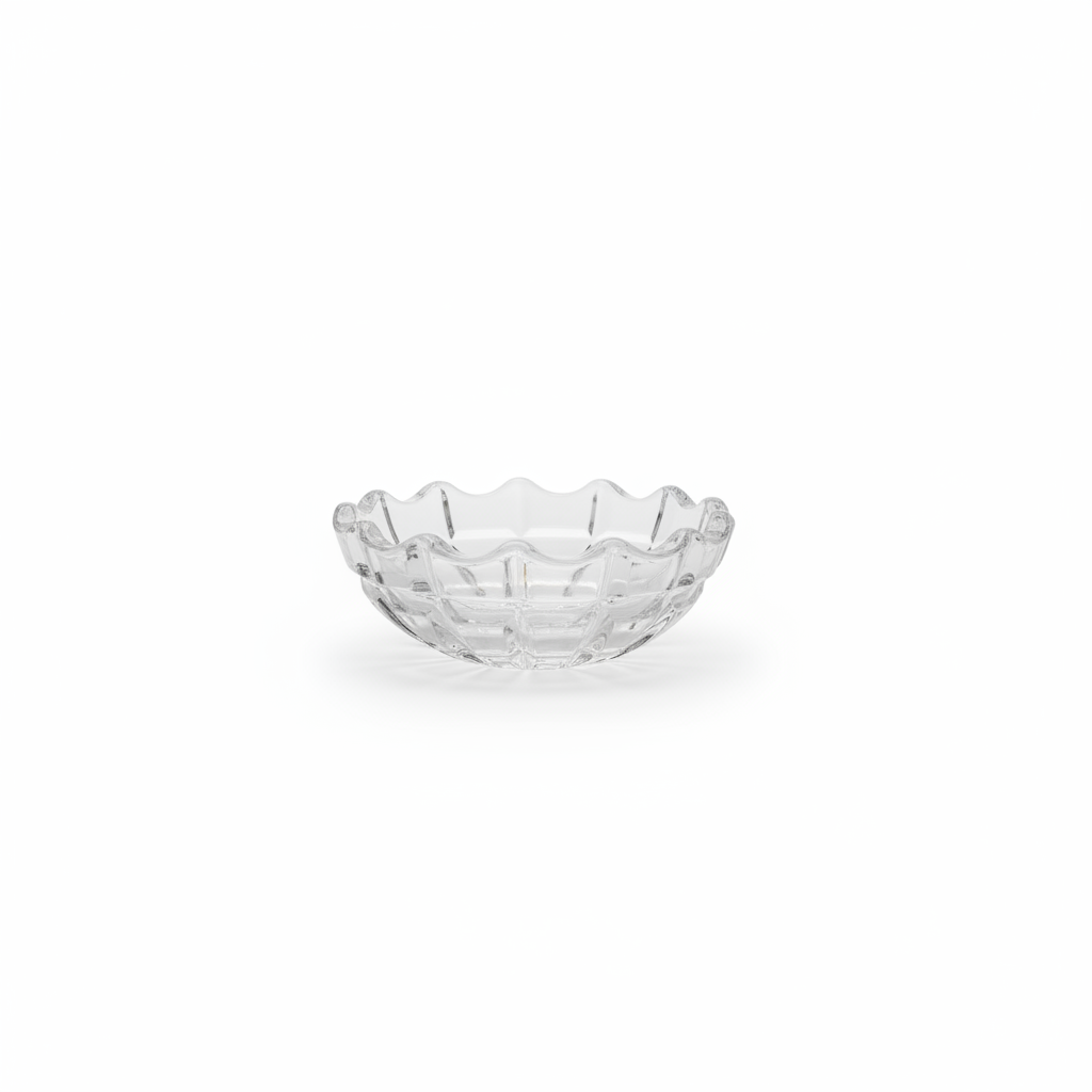 Square Engraved Crystal Glass Ashtray