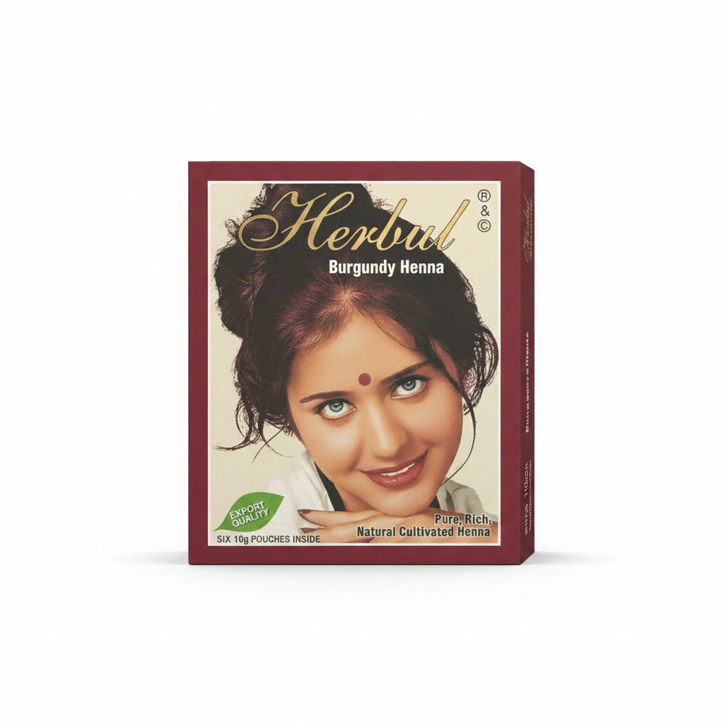 Bojë Flokësh Herbul Henna Burgundy - 6 qese x 10g
