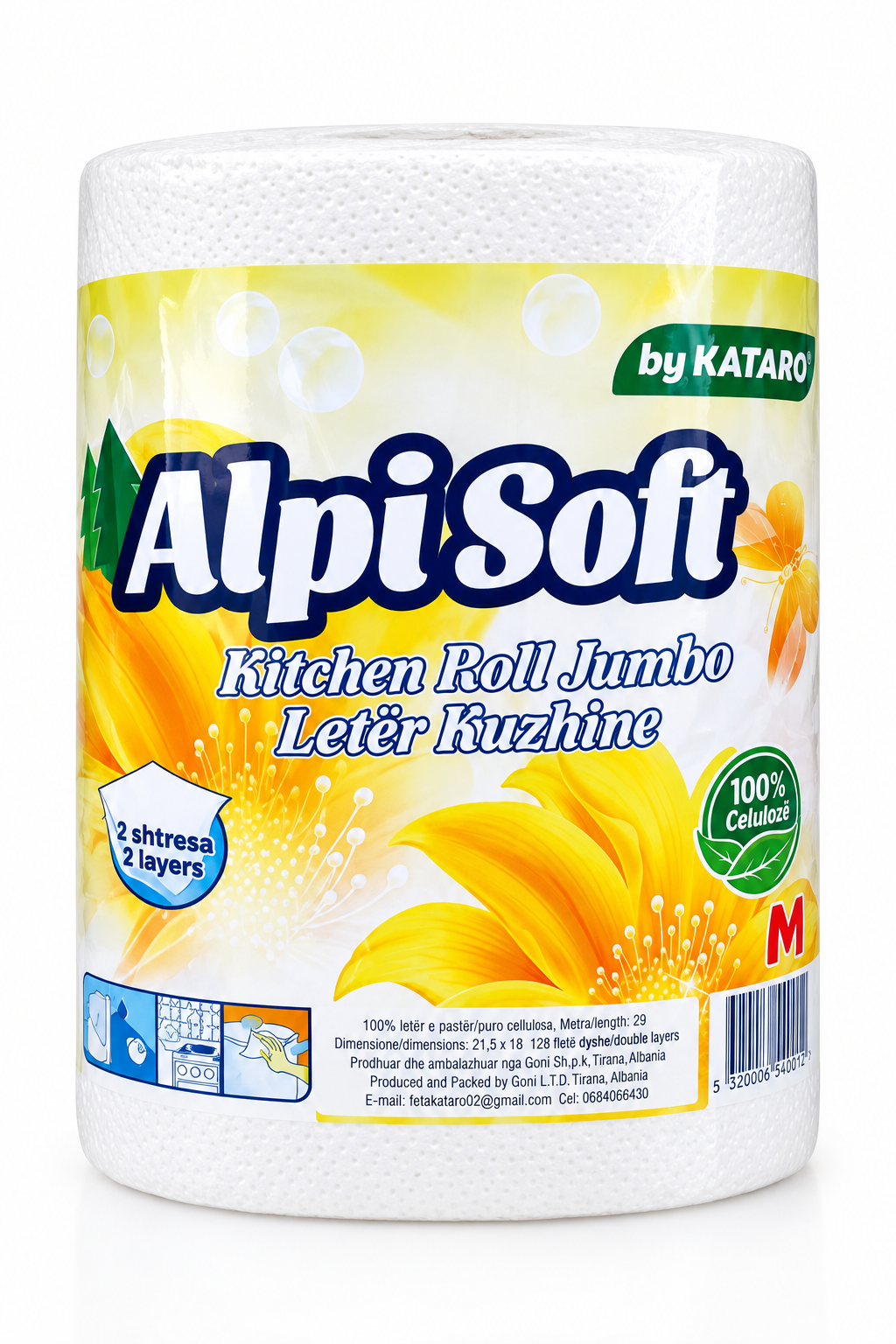 AlpiSoft Kitchen Roll Jumbo - Letër Kuzhine 2 Shtresa