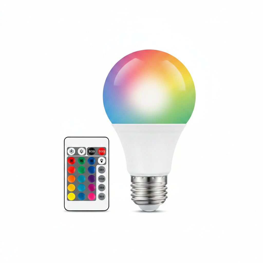 Multi-Color RGBW E27 LED Bulb - with 24-Button Remote Control