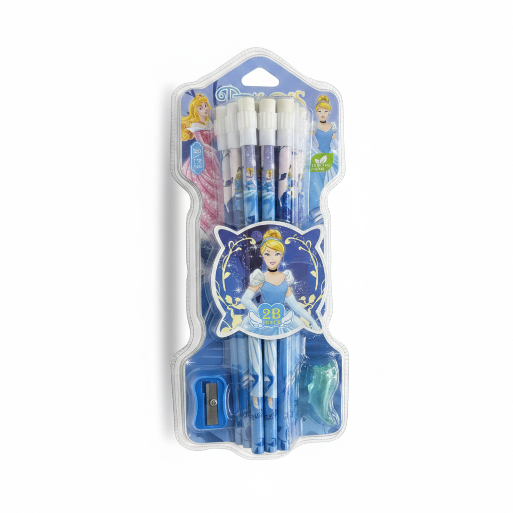 Set Lapsa 2B 12 copë - Cinderella (Blu)