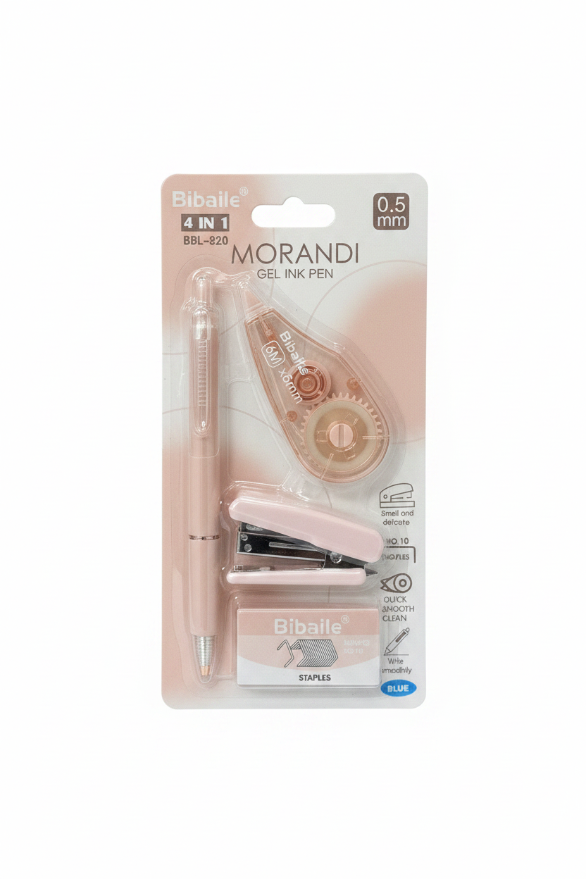 Set Stilolaps Gel Morandi 4-in-1 me Korrigjues dhe Capsator