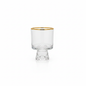 Glass with Tall Base and Gold Rim 220ml