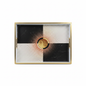 Decorative Tray with Gold/Black Sun Design