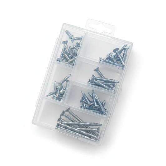 Set Vidash Assorted - Kuti Plastike 6 Ndarje Vidha Vetëfiletëse Zinguar