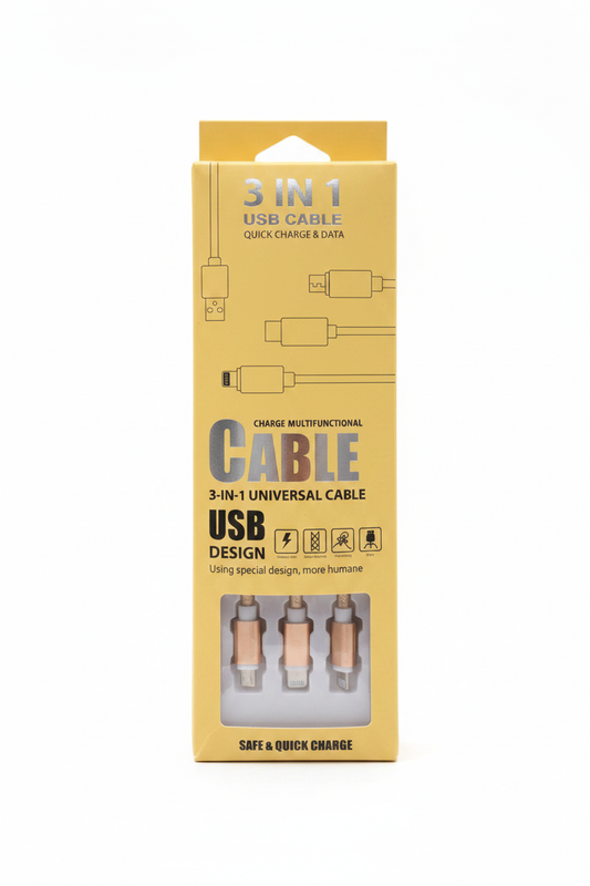 Kabllo 3-in-1 USB Universal Quick Charge & Data