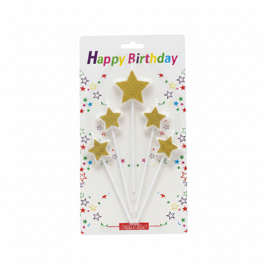 Qirinj Torte Yje Ari Glitter 5 cope Happy Birthday