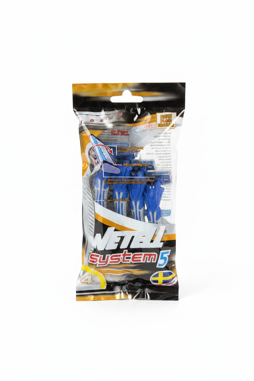 Wetell System 5 Blade Razor 4 Pack