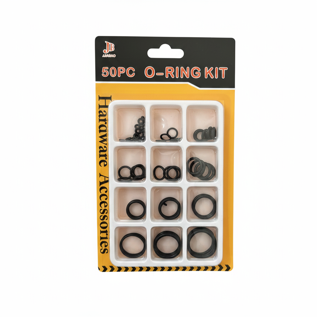 Set 50 copë Unaza Gome O-Ring - Set 50 copë Unaza Gome O-Ring të Zeza 12 Madhësi të Ndryshme për Hidraulikë
