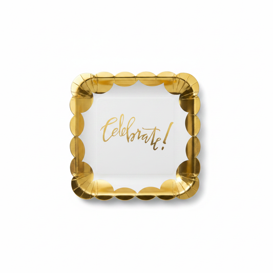 Pjate Letre Feste "Celebrate!" - Gold 10 PCS
