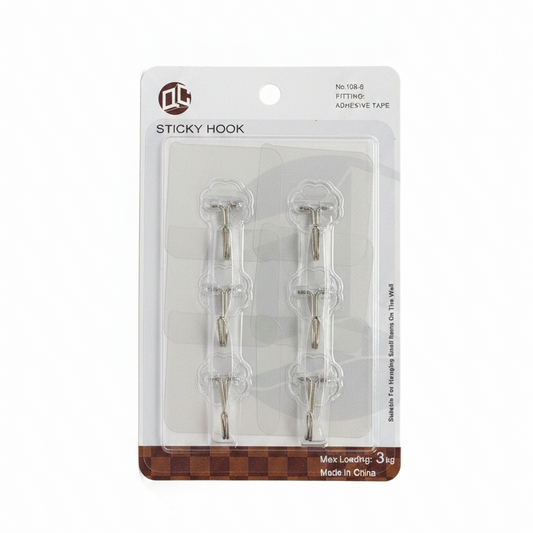 Sticky Hook Set 4 Copë – Grep Ngjitës me Shirit Ngjitës