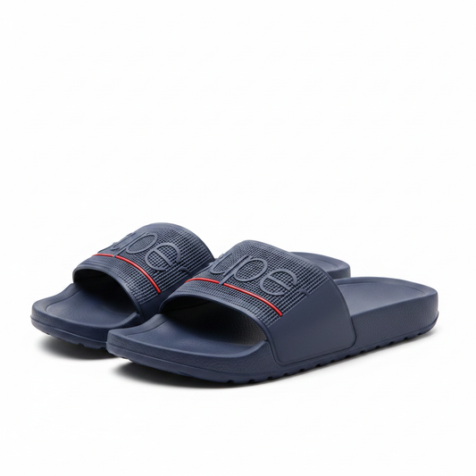Papuçe Oborri Blu Marine — me Vija të Kuqe